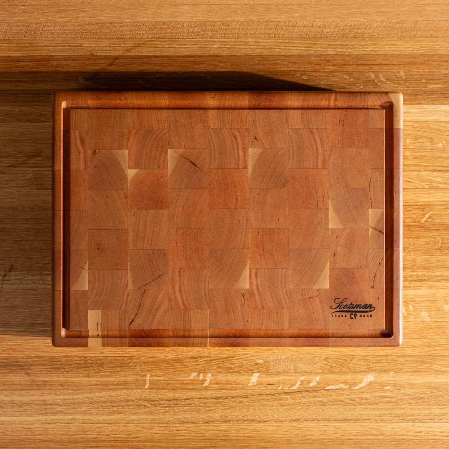 Cherry End Grain Rectangle Butcher Block with Juice Groove - Image 10