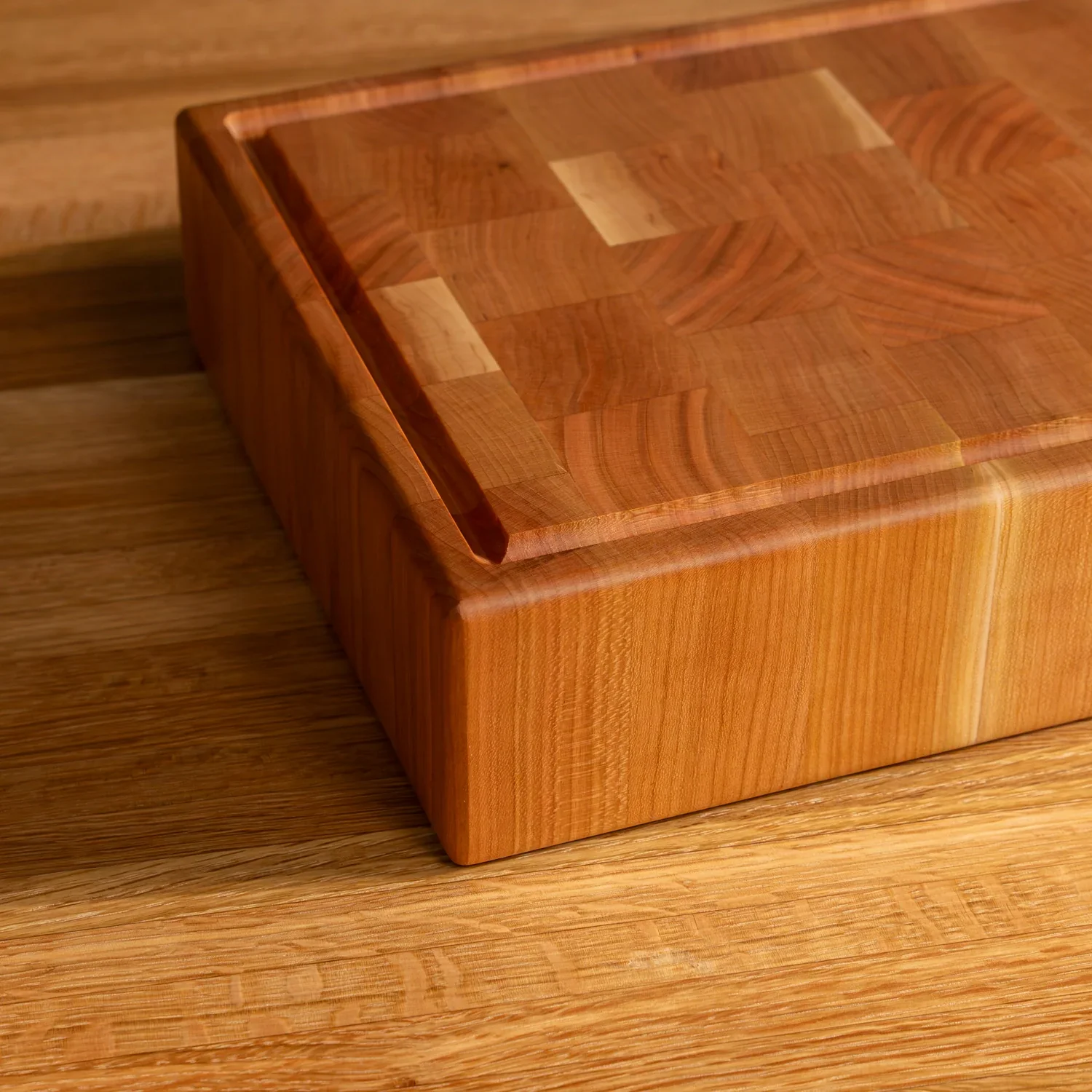 Cherry End Grain Rectangle Butcher Block with Juice Groove - Image 7