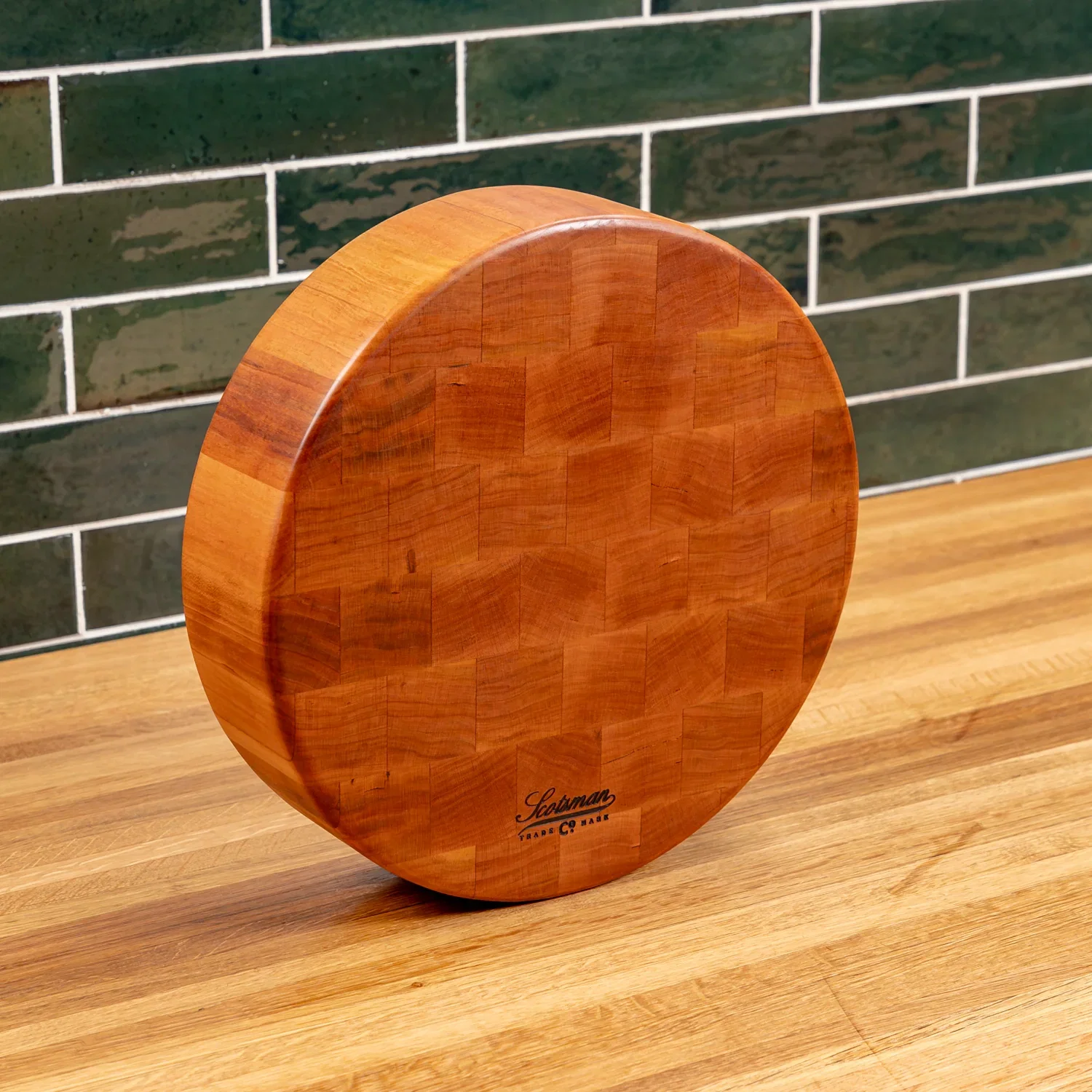 Cherry End Grain Round Butcher Block - Image 14