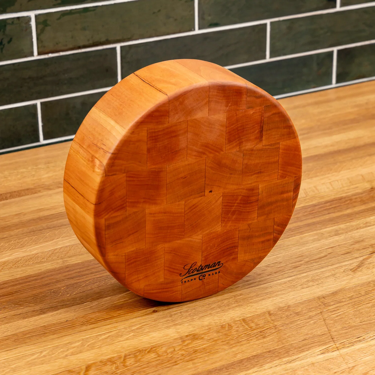 Cherry End Grain Round Butcher Block - Image 9