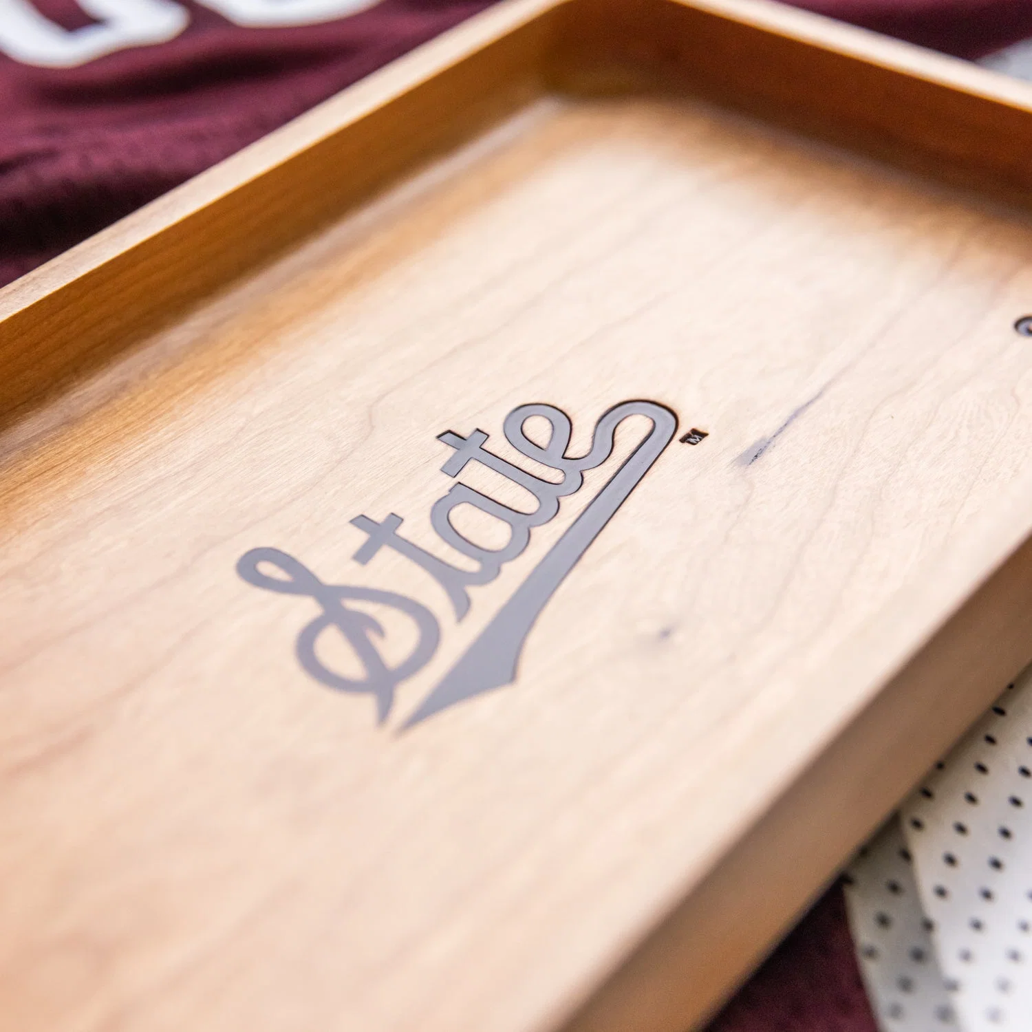 Cherry Mississippi State Wooden Valet | State Script - Image 3
