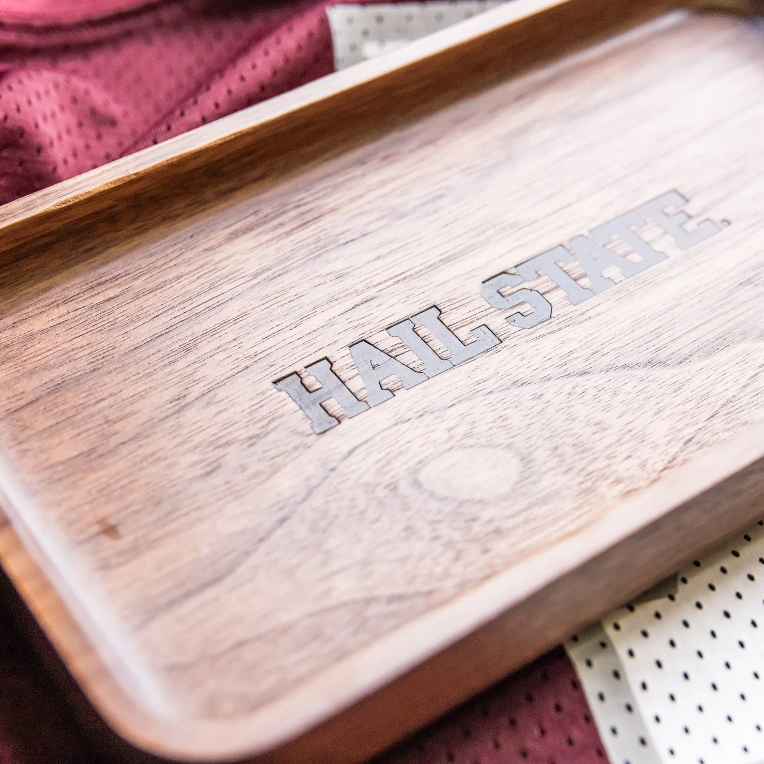 Walnut Mississippi State Wooden Valet - Image 3